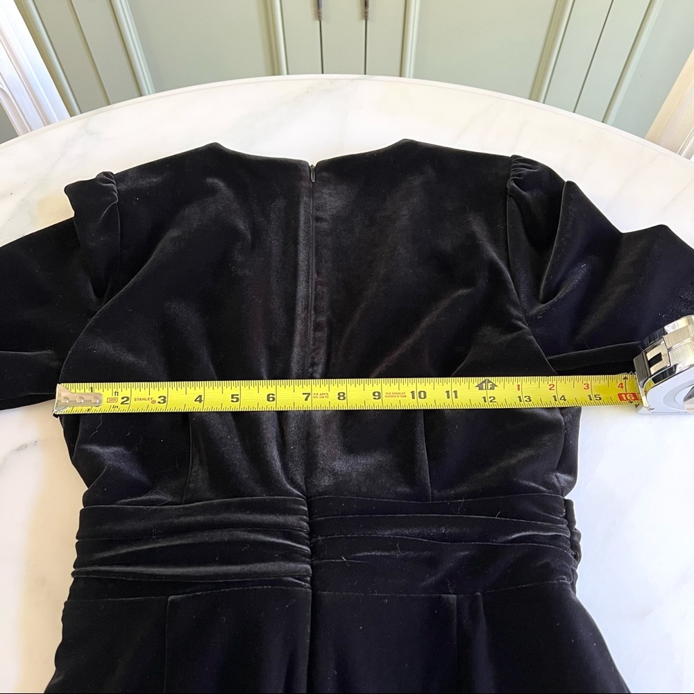 Antonio Melani Velvet Dress Black Sz 2 - Picture 11 of 13